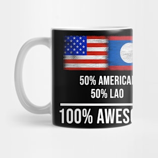 50% American 50% Lao 100% Awesome - Gift for Lao Heritage From Laos Mug